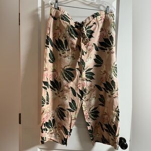 NWOT Jules & Leopold Pink Floral Print Pants